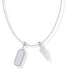 imagePAVOI Adjustable Whimsical Gold Charm Necklace for Women 14K Gold Plated Cute Dainty Pendant Necklaces with Charms Set Hypoallergenic Chain Trendy Cubic Zirconia Heart Religious Sports Pearl PendantWhite Gold