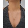imagePAVOI Adjustable Whimsical Gold Charm Necklace for Women 14K Gold Plated Cute Dainty Pendant Necklaces with Charms Set Hypoallergenic Chain Trendy Cubic Zirconia Heart Religious Sports Pearl PendantYellow Gold