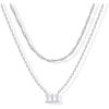 imagePAVOI 14K Gold Plated Angel Number Pendant Layering Necklace for Women  999 Lucky Numerology Singapore Chain NecklaceWhite Gold