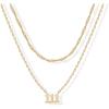 imagePAVOI 14K Gold Plated Angel Number Pendant Layering Necklace for Women  999 Lucky Numerology Singapore Chain NecklaceYellow Gold