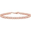 imagePAVOI 14K Gold Plated Beaded Cuban Cubic Zirconia Simulated Diamond Station Infinity Chain Bracelets for Women  Adjustable Chain BraceletRose Gold