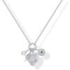imagePAVOI 14K Gold Plated Cluster Toggle Pendant Heart Charm Necklace for Women  Chain Heart Star Gemstone Evil Eye Teardrop Cubic Zirconia Pendant Gold Charms NecklacesWhite Gold