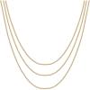 imagePAVOI 14K Gold Plated Dainty Layering Necklaces for Women  Snake Chain Curb Link Paperclip Layered Chains  Trendy Layering NecklaceYellow Gold