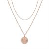 imagePAVOI 14K Gold Plated Layering Necklaces  Stylish Minimalist Design Pendant Necklaces  Bar Circle Lotus Disc Dog Tag Horizontal Bar Pendants for WomenRose Gold