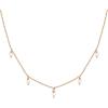 imagePAVOI 14K Gold Plated Station Necklace  Simulated Diamond BTY Layering Necklaces  Womens CZ ChainRose Gold