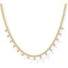 imagePAVOI 14K Gold Plated Station Necklace  Simulated Diamond BTY Layering Necklaces  Womens CZ ChainYellow Gold