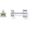 imagePAVOI 14K Gold Plated Sterling Silver Posts Colored Birthstone Flatback Stud Earrings for Women  Gemstone Cubic Zirconia Screwback Earrings  Dainty Helix Cartilage Piercing JewelryAugust  Peridot
