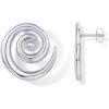 imagePAVOI 14K Gold Plated Sterling Silver Posts Statement Spiral Stud Earrings for Women  Trendy Chunky Drop EarringsWhite Gold
