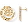 imagePAVOI 14K Gold Plated Sterling Silver Posts Statement Spiral Stud Earrings for Women  Trendy Chunky Drop EarringsYellow Gold
