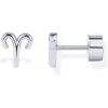 imagePAVOI 14K Gold Plated Sterling Silver Posts Zodiac Sign Flat Back Earring Studs  Birthday Gift for Women  Astrology Earring PairAries
