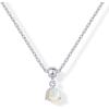 imagePAVOI Adjustable Gold Charm Necklace for Women  14K Gold Plated Chain Dainty Initial Necklaces for Women  Trendy Letter Zodiac Birthstone Cubic Zirconia Charm Pendants  Hypoallergenic Jewelry GiftWhite Gold