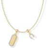 imagePAVOI Adjustable Whimsical Gold Charm Necklace for Women 14K Gold Plated Cute Dainty Pendant Necklaces with Charms Set Hypoallergenic Chain Trendy Cubic Zirconia Heart Religious Sports Pearl PendantYellow Gold