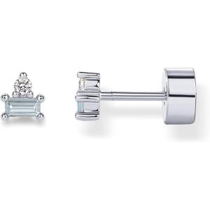 imagePAVOI 14K Gold Plated Sterling Silver Posts Colored Birthstone Flatback Stud Earrings for Women  Gemstone Cubic Zirconia Screwback Earrings  Dainty Helix Cartilage Piercing JewelryMarch  Aquamarine