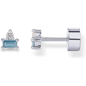 imagePAVOI 14K Gold Plated Sterling Silver Posts Colored Birthstone Flatback Stud Earrings for Women  Gemstone Cubic Zirconia Screwback Earrings  Dainty Helix Cartilage Piercing JewelryDecember  Blue Topaz