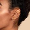 imagePAVOI 14K Gold Plated 925 Sterling Silver Posts Pair of Flat Back Stud Earrings for Women  Cartilage Helix Piercing  Heart Moon Snake Smiley Butterfly Yin and Yang North Star EarringMoon