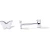 imagePAVOI 14K Gold Plated 925 Sterling Silver Posts Pair of Flat Back Stud Earrings for Women  Cartilage Helix Piercing  Heart Moon Snake Smiley Butterfly Yin and Yang North Star EarringButterfly