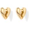 imagePAVOI 14K Gold Plated Bold Chunky Dupe Heart Hoop Earrings for Women  Gold Earring PairBroken Heart