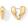 imagePAVOI 14K Gold Plated Bold Chunky Dupe Heart Hoop Earrings for Women  Gold Earring PairBroken Heart