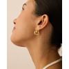 imagePAVOI 14K Gold Plated Bold Chunky Dupe Heart Hoop Earrings for Women  Gold Earring PairHeart