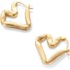 imagePAVOI 14K Gold Plated Bold Chunky Dupe Heart Hoop Earrings for Women  Gold Earring PairHeart