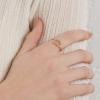 imagePAVOI 14K Gold Plated CZ Bypass Ring  Simulated Diamond BTY Ring  Stacking Rings for WomenYellow Gold