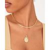imagePAVOI 14K Gold Plated Engraved Hammered Oval Coin Pendant Necklace for Women  Hamsa Stars Bohemian Pendant Adjustable Chain Necklaces  Calm Inspirational Secret PhrasesYellow Gold