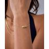 imagePAVOI 14K Gold Plated Friendship Matching Adjustable Bracelets for Women  Gold Best Friends Bracelet Set  BFF ILYSM Bracelet PackBFF