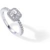 imagePAVOI 14K Gold Plated Halo Ring  Heart Ring for Women  Square Round Promise Rings for HerWhite Gold