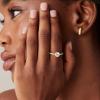 imagePAVOI 14K Gold Plated Halo Ring  Heart Ring for Women  Square Round Promise Rings for HerYellow Gold