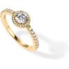 imagePAVOI 14K Gold Plated Halo Ring  Heart Ring for Women  Square Round Promise Rings for HerYellow Gold