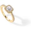 imagePAVOI 14K Gold Plated Halo Ring  Heart Ring for Women  Square Round Promise Rings for HerYellow Gold