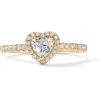 imagePAVOI 14K Gold Plated Halo Ring  Heart Ring for Women  Square Round Promise Rings for HerYellow Gold