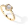 imagePAVOI 14K Gold Plated Halo Ring  Heart Ring for Women  Square Round Promise Rings for HerYellow Gold