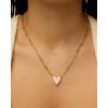 imagePAVOI 14K Gold Plated Heart Enamel Pendant Necklace for Women  Love Paperclip Chain Necklaces  Blue Pink Purple White Enamel Heart PendantsYellow Gold