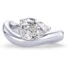 imagePAVOI 14K Gold Plated Premium Cubic Zirconia Square Solitaire Engagement Ring for Women  Unique Wavy Promise and Fake Wedding RingWhite Gold