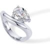 imagePAVOI 14K Gold Plated Premium Cubic Zirconia Square Solitaire Engagement Ring for Women  Unique Wavy Promise and Fake Wedding RingWhite Gold
