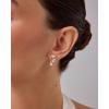imagePAVOI 14K Gold Plated Sentimental Dangle Flat Back Earrings for Women  Helix and Cartilage Pearl Cluster Triangle Lotus Pear Marquise Cubic Zirconia Screw Back Earring PairMarquise