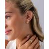 imagePAVOI 14K Gold Plated Sentimental Dangle Flat Back Earrings for Women  Helix and Cartilage Pearl Cluster Triangle Lotus Pear Marquise Cubic Zirconia Screw Back Earring PairLotus