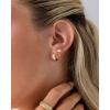 imagePAVOI 14K Gold Plated Sentimental Dangle Flat Back Earrings for Women  Helix and Cartilage Pearl Cluster Triangle Lotus Pear Marquise Cubic Zirconia Screw Back Earring PairLotus
