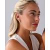 imagePAVOI 14K Gold Plated Sentimental Dangle Flat Back Earrings for Women  Helix and Cartilage Pearl Cluster Triangle Lotus Pear Marquise Cubic Zirconia Screw Back Earring PairPearl  CZ