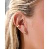 imagePAVOI 14K Gold Plated Sentimental Dangle Flat Back Earrings for Women  Helix and Cartilage Pearl Cluster Triangle Lotus Pear Marquise Cubic Zirconia Screw Back Earring PairTriangle