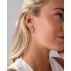imagePAVOI 14K Gold Plated Sentimental Dangle Flat Back Earrings for Women  Helix and Cartilage Pearl Cluster Triangle Lotus Pear Marquise Cubic Zirconia Screw Back Earring PairPearl  CZ