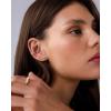 imagePAVOI 14K Gold Plated Sentimental Dangle Flat Back Earrings for Women  Helix and Cartilage Pearl Cluster Triangle Lotus Pear Marquise Cubic Zirconia Screw Back Earring PairCluster