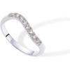 imagePAVOI 14K Gold Plated Stackable Rings for Women  Open Twist Wavy Colored Enamel and Cubic Zirconia Rings  Blue White Purple Enamel Eternity BandsWhite Gold  White Enamel