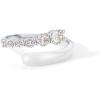 imagePAVOI 14K Gold Plated Stackable Rings for Women  Open Twist Wavy Colored Enamel and Cubic Zirconia Rings  Blue White Purple Enamel Eternity BandsWhite Gold  White Enamel