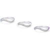 imagePAVOI 14K Gold Plated Stackable Rings for Women  Open Twist Wavy Colored Enamel and Cubic Zirconia Rings  Blue White Purple Enamel Eternity BandsWhite Gold  Blue Enamel