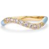 imagePAVOI 14K Gold Plated Stackable Rings for Women  Open Twist Wavy Colored Enamel and Cubic Zirconia Rings  Blue White Purple Enamel Eternity BandsYellow Gold  Blue Enamel