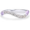 imagePAVOI 14K Gold Plated Stackable Rings for Women  Open Twist Wavy Colored Enamel and Cubic Zirconia Rings  Blue White Purple Enamel Eternity BandsYellow Gold  Purple Enamel