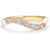 imagePAVOI 14K Gold Plated Stackable Rings for Women  Open Twist Wavy Colored Enamel and Cubic Zirconia Rings  Blue White Purple Enamel Eternity BandsYellow Gold  White Enamel