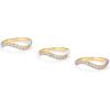 imagePAVOI 14K Gold Plated Stackable Rings for Women  Open Twist Wavy Colored Enamel and Cubic Zirconia Rings  Blue White Purple Enamel Eternity BandsYellow Gold  Blue Enamel
